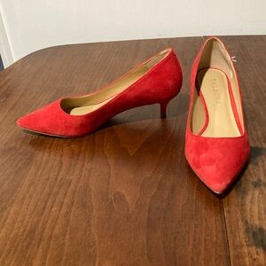 Talbots “Sylvie” Bright Apple red low heels 5